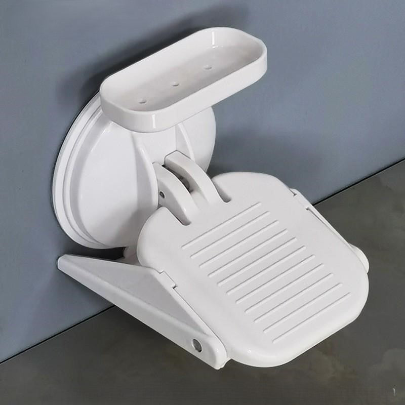 Bathroom Shower Foot Pedal Stand Bathroom Suction Cup Foot Stopper Foot Stool Shelf Suction Cup