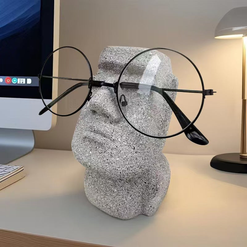 Creative funny glasses holder, glasses holder, abstract niche office ornament, optical store shelf, desktop decoration.