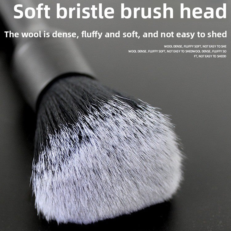 3PCS Car Detailing Brush Set – Boar Hair Brush & Ultra-Soft No-Scratch Brushes for Air Vents, Leather Seats, Interior & Exterior Cleaning