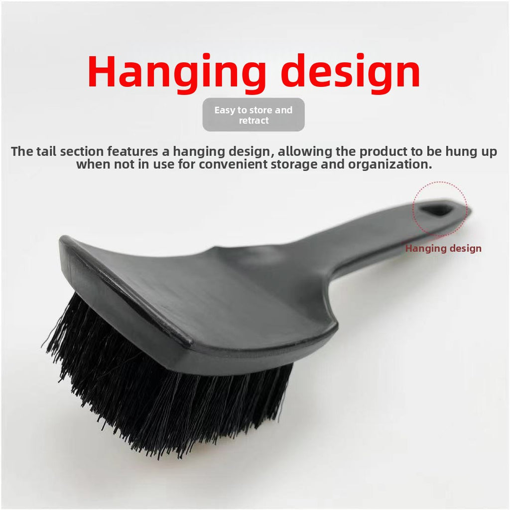 Car Interior Cleaning Brush – Stiff Bristle Floor Mat & Carpet Scrub Brush with Long Handle, Heavy-Duty Auto Detailing Tool