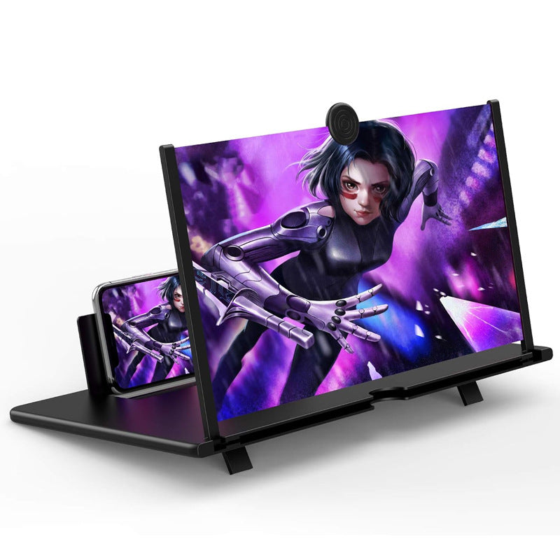 16 Inch Screen Magnifier, 3D Magnifier Projector Screen, Foldable Phone Stand with Screen Amplifier – Compatible with All Smartphones