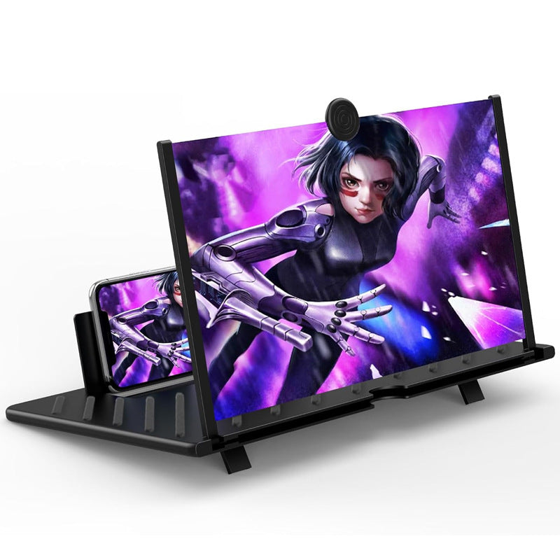 16 Inch Screen Magnifier, 3D Magnifier Projector Screen, Foldable Phone Stand with Screen Amplifier – Compatible with All Smartphones