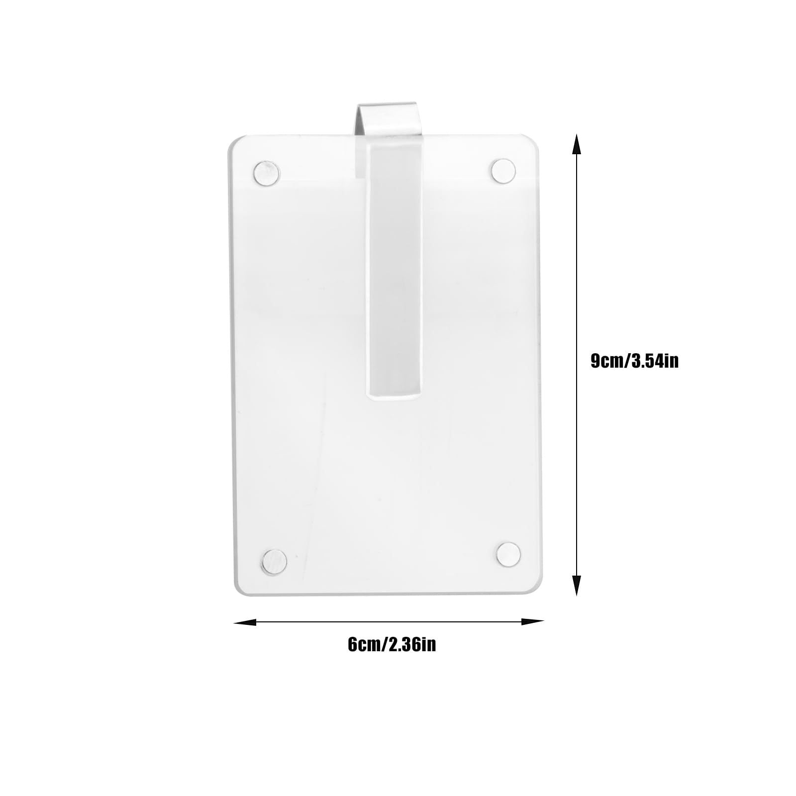 2 Pcs Magnetic Car Sun Visor Picture Holder – 2.36” X 3.5” Clear Acrylic Photo Clip, Horizontal & Vertical Display, Wallet-Size Frame for Polaroid Go & Instax Mini