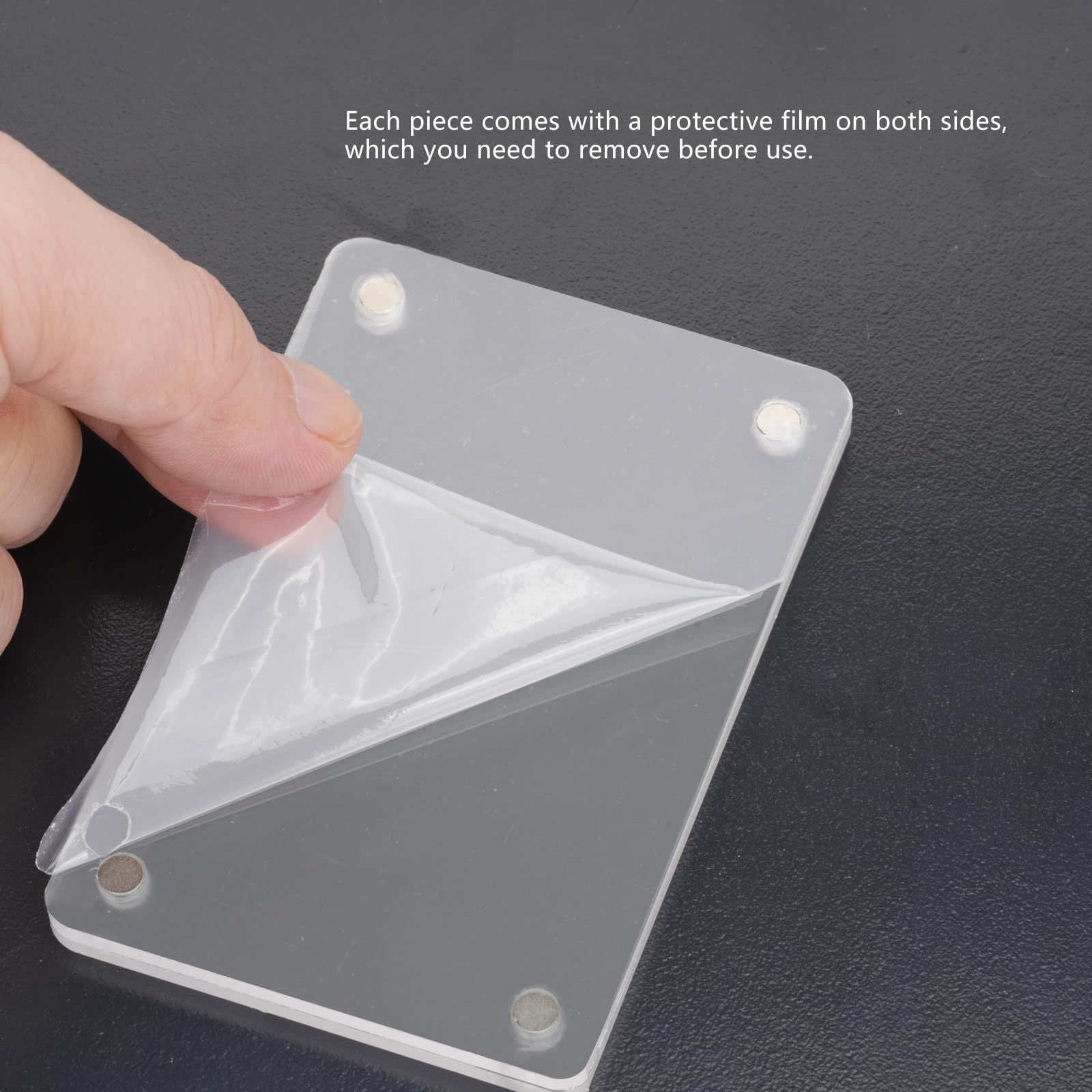 2 Pcs Magnetic Car Sun Visor Picture Holder – 2.36” X 3.5” Clear Acrylic Photo Clip, Horizontal & Vertical Display, Wallet-Size Frame for Polaroid Go & Instax Mini