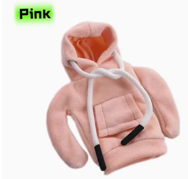 Car Gear Shift Hoodie – Funny Mini Hoodie Car Decor, Winter Warm Universal Fit Shift Knob Cover, Girly Car Interior Accessory Gift