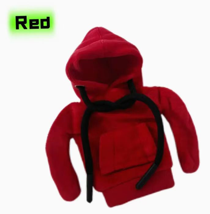 Car Gear Shift Hoodie – Funny Mini Hoodie Car Decor, Winter Warm Universal Fit Shift Knob Cover, Girly Car Interior Accessory Gift