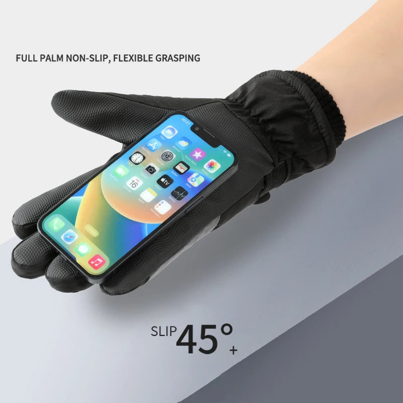 WINROCK Winter Skiing Gloves Cycling Warm Thick Men Women Waterproof Thermal Gloves Snowboard Motorcycle Touch Screen Anti-Splash Gloves