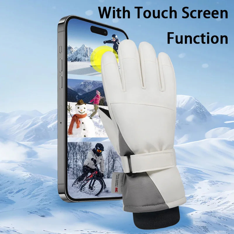 WINROCK Unisex Ski Gloves, Touchscreen-compatible Design, Winter Fleece-lined Gloves For Warmth And Protection, Cycling Accessories