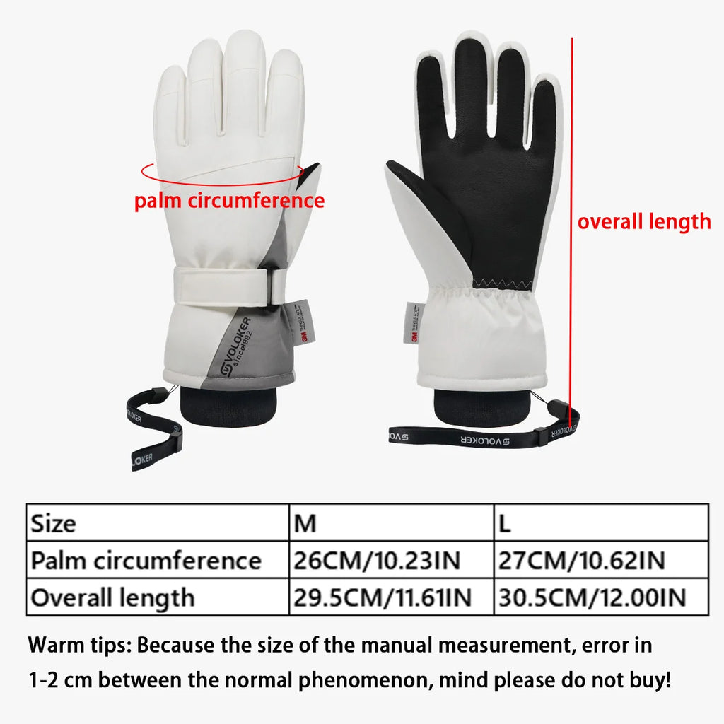 WINROCK Unisex Ski Gloves, Touchscreen-compatible Design, Winter Fleece-lined Gloves For Warmth And Protection, Cycling Accessories