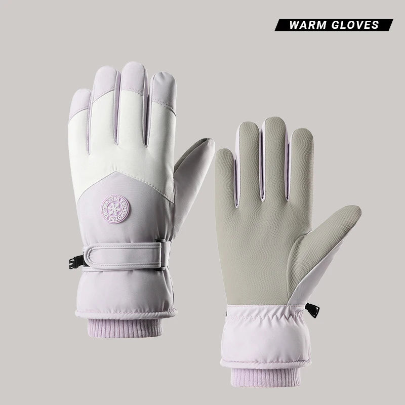 WINROCK Winter Skiing Gloves Cycling Warm Thick Men Women Waterproof Thermal Gloves Snowboard Motorcycle Touch Screen Anti-Splash Gloves