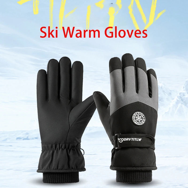 WINROCK Winter Skiing Gloves Cycling Warm Thick Men Women Waterproof Thermal Gloves Snowboard Motorcycle Touch Screen Anti-Splash Gloves