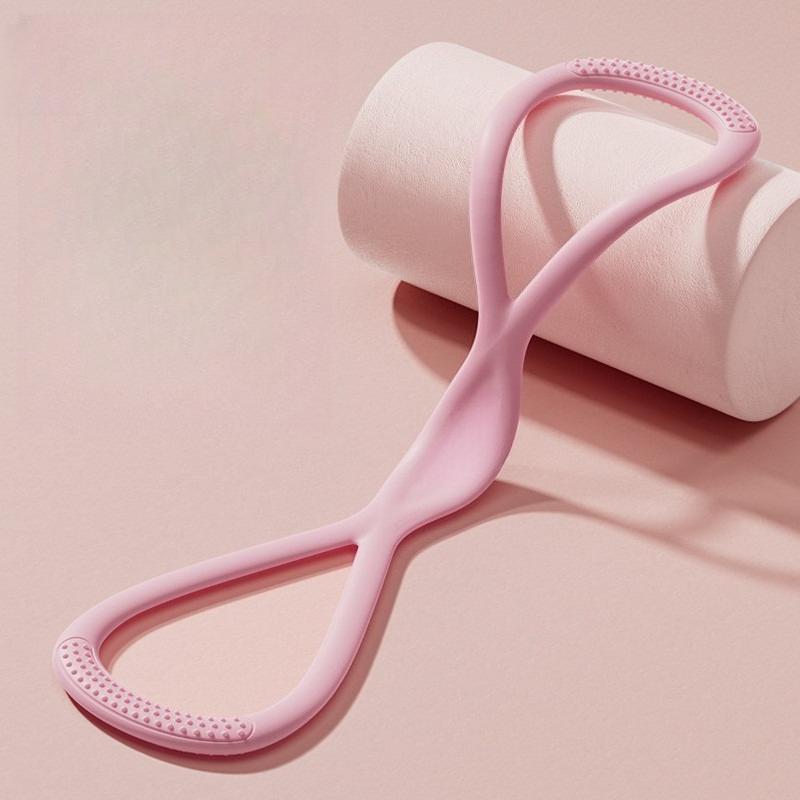 8-character Tension, Open Shoulder Beauty Back Elastic Belt, Home Fitness Women's Yoga Rope, High Elastic Silicone Eight-character Tension Rope