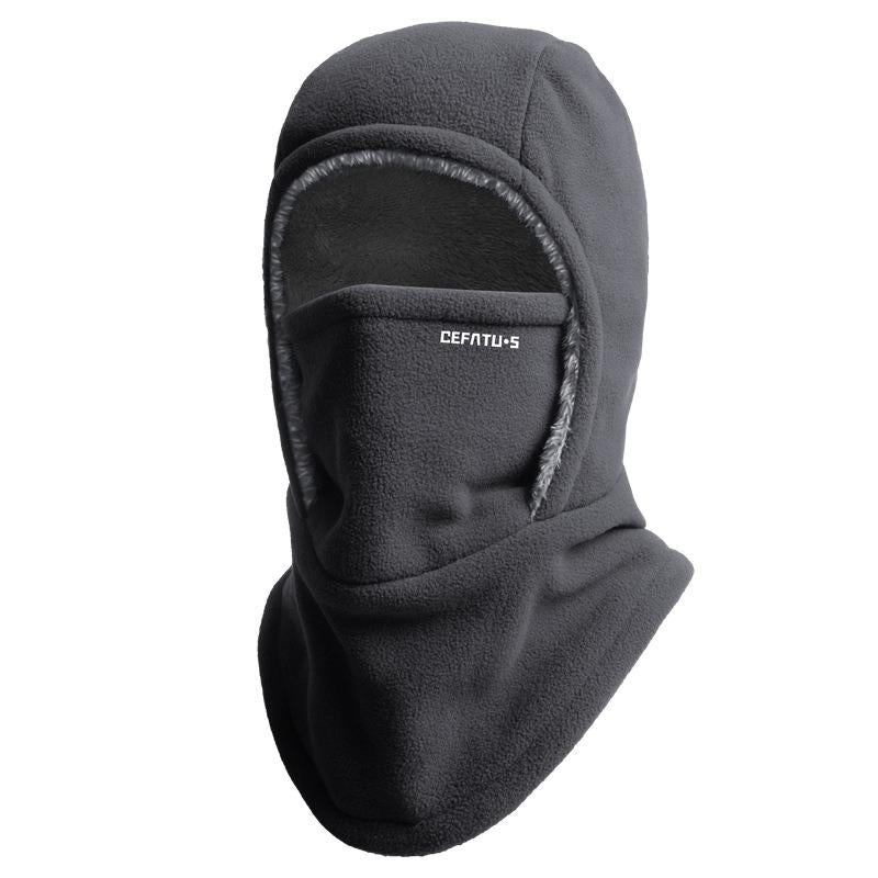 Warm Hat, Windproof Riding in Winter, Piled and Thickened Cold-proof Two-in-one Mask, One-piece Hat, Ear Protection, Head Cover, Three-dimensional.