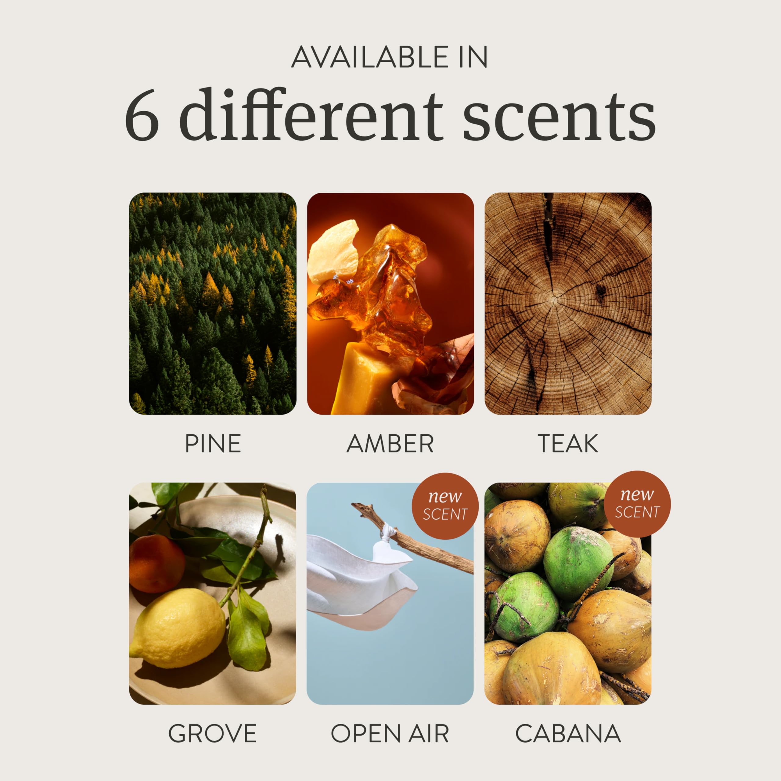 3 Pcs Drift Car Air Freshener - The Original Wood Air Freshener - Car Odor Eliminator - Long Lasting Scent - Auto Accessories - Metal Clip - Essential Oils - Clean Ingredients - Teak Scent Starter Kit