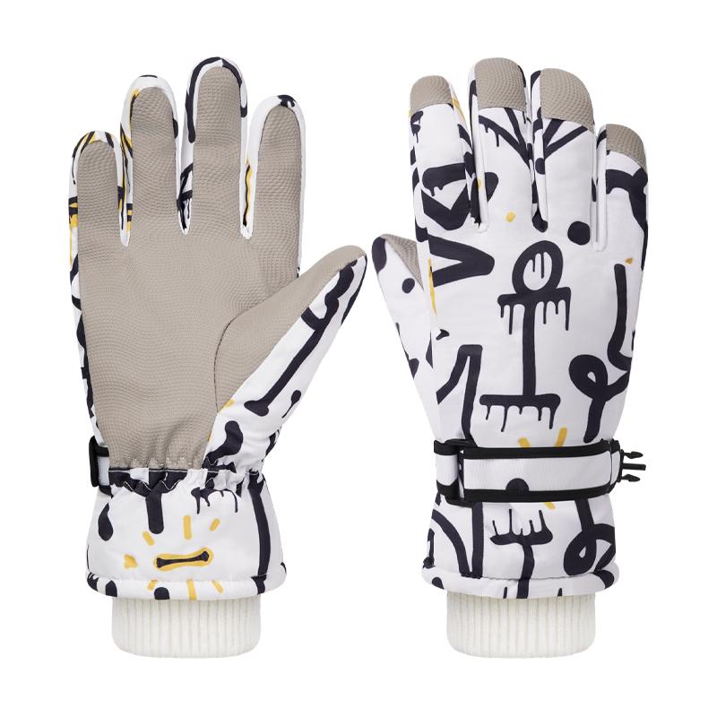 Adult Warm Ski Gloves For Men And Women, Fleece-lined Waterproof Winter Outdoor Gloves, Touchscreen Winter Cycling Gloves