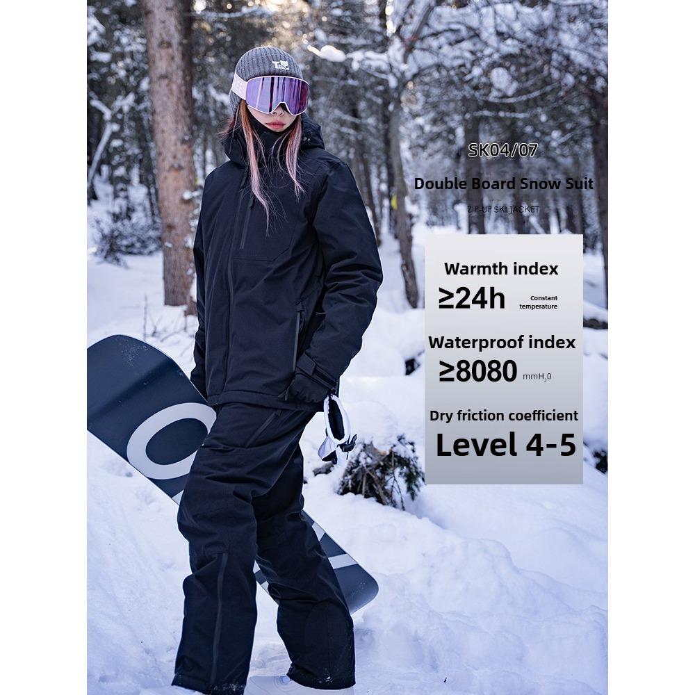Burton-style 3L Unisex Alpine Ski & Snowboard Suit Set Windproof Waterproof Insulated Jacket & Pants for Men Women Adults Single Double Board Sports
