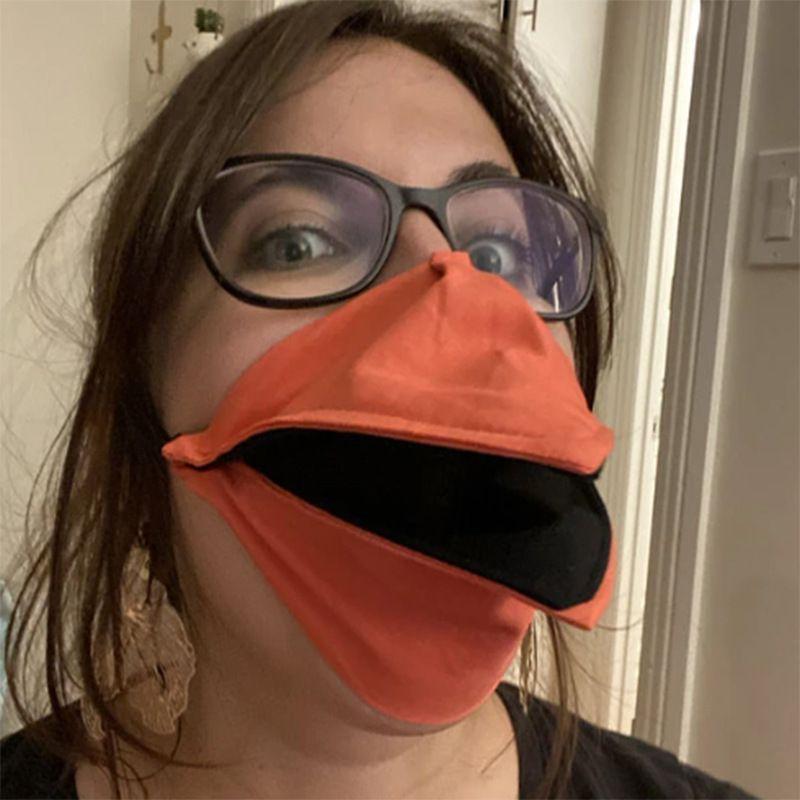 Funny Bird Beak Mask 3D Movable Mouth Costume Creative Black Bird Face Mask for Halloween Party Cosplay TikTok Trend Viral Accessory Unique Gift for Friends Men Women Teens Animal Cos Cute Party Outfit