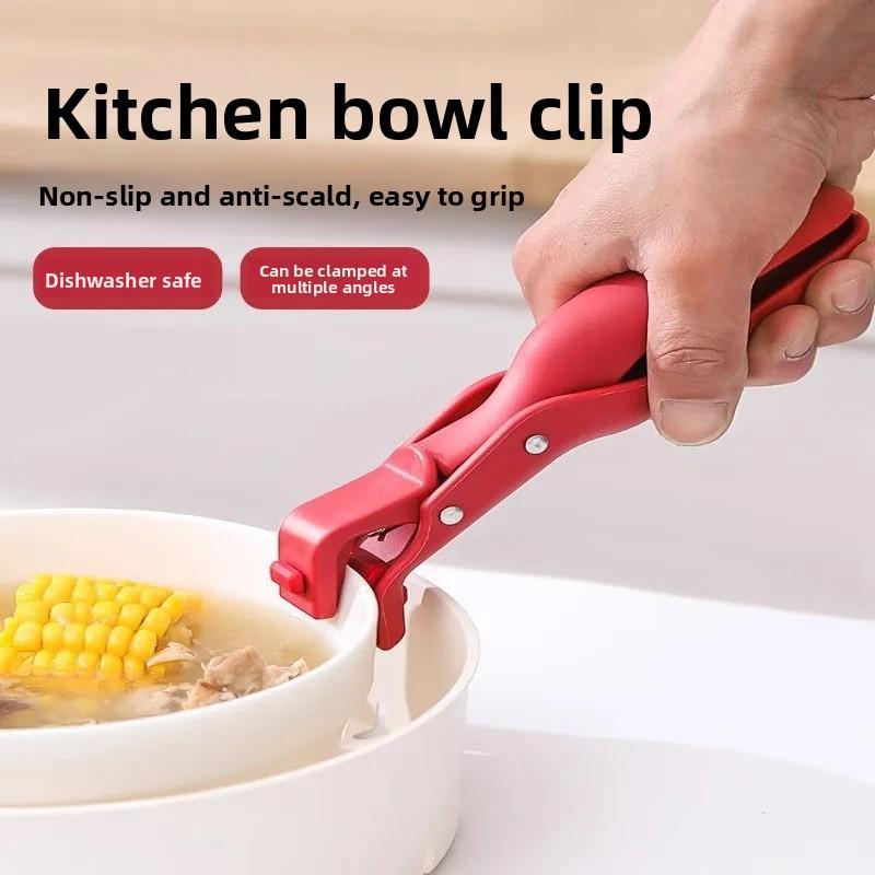 Kitchen Three-in-one Anti-scalding Clip, Anti-scalding Artifact, Take Bowls and Plates, Silicone High Temperature-resistant Clip, Anti-scalding and Anti-skid Clip