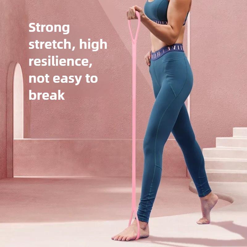 Silicone 8-character pull device Open back fitness women's pull belt Elastic belt Exerciser home open shoulder beautiful back yoga