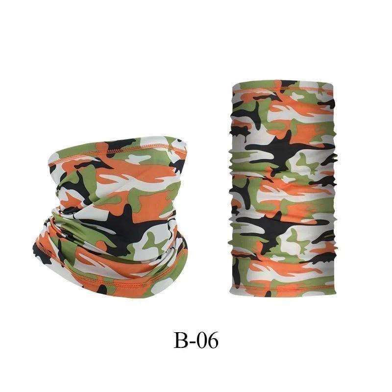 UV Protection Face Mask Neck Gaiter Multifunctional Breathable Ice Silk Bandana Scarf for Fishing Hiking Cycling Outdoor Sports Head and Neck Cover Tube