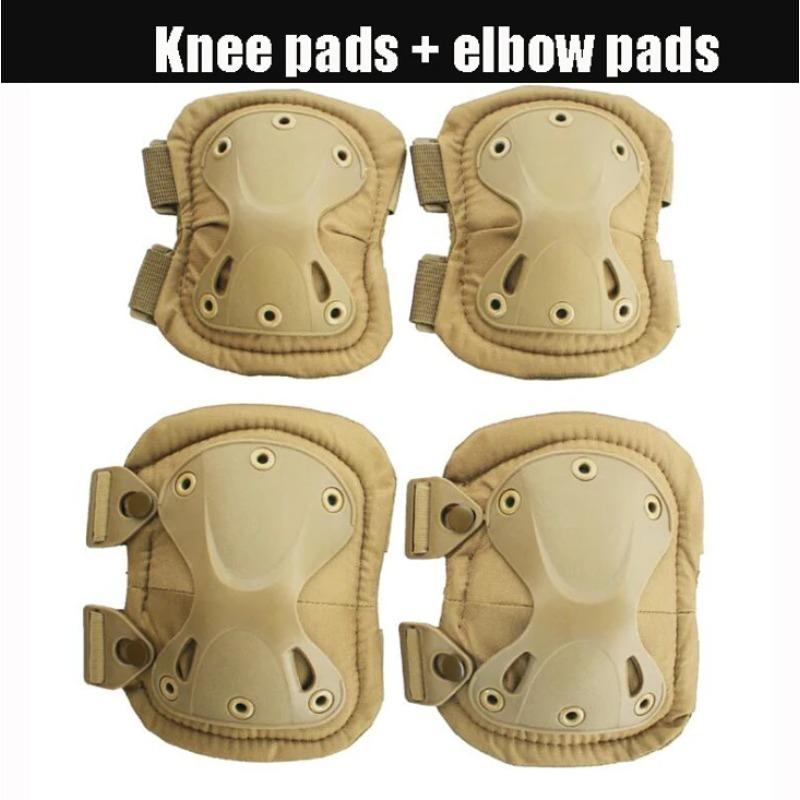 Corey Knee Pads Tactical Camo Protective Set Unisex Impact Resistant EVA Foam Elbow & Knee Pads for Skating Biking Snowboarding Outdoor Sports Gear