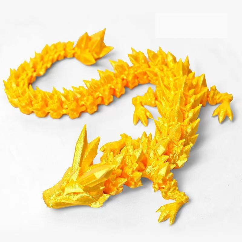 3D Printing Crystal Dragon Full Joint Movable Simulation Toy Desktop Creative Ornament Gift China Dragon Cross-border