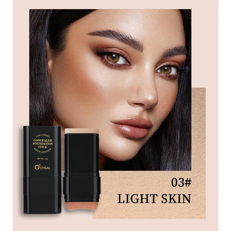 Concealer Foundation Cream, Foundation Brush + Foundation Cream 2-in-1