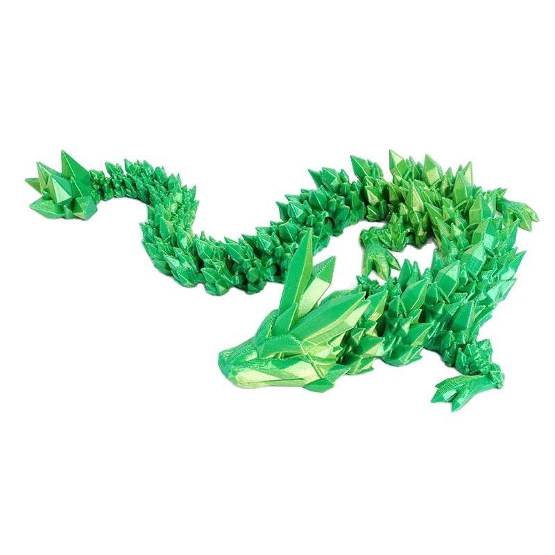 3D Printing Crystal Dragon Full Joint Movable Simulation Toy Desktop Creative Ornament Gift China Dragon Cross-border