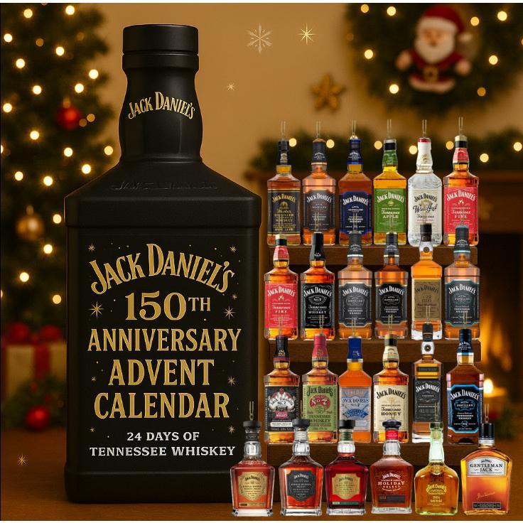 2025 Mini Whiskey 3D Christmas Calendar Blind Box – Power-Free Design, 24 Daily Random Whiskey Bottle Models (Non-Physical & Not for Drinking), Christmas Party Gift, Festive Home & Kitchen Decoration, Perfect Xmas Gift