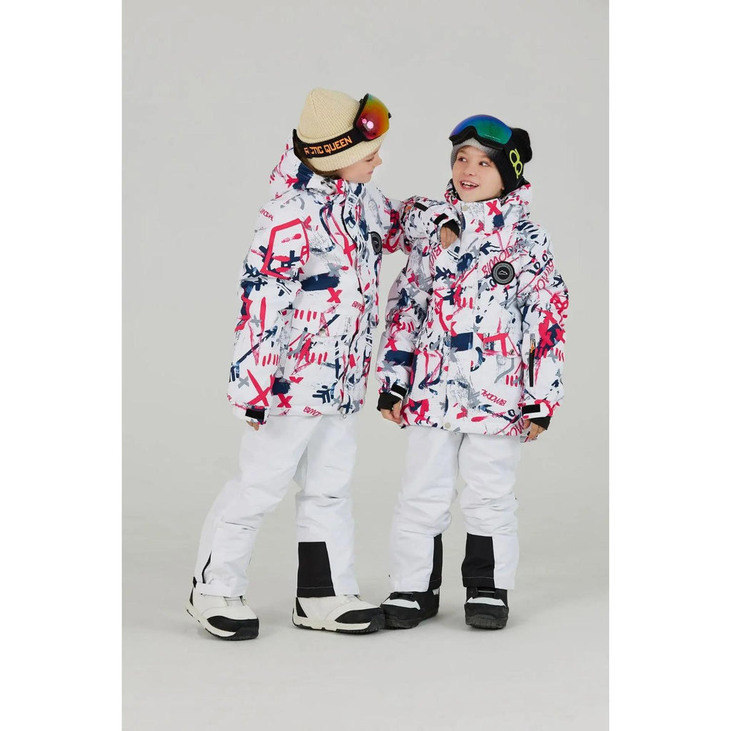 Children's Ski Suit Veneer Double Board Thickened Warm Outdoor Skiing Trajes Ski