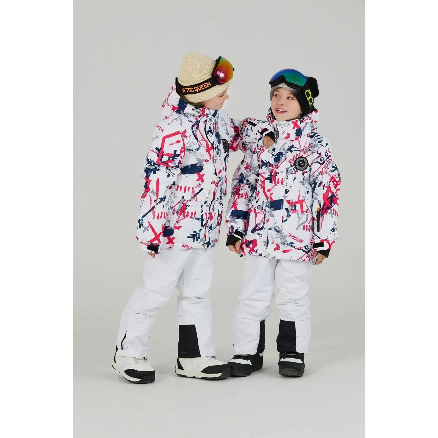 Children's Ski Suit Veneer Double Board Thickened Warm Outdoor Skiing Trajes Ski