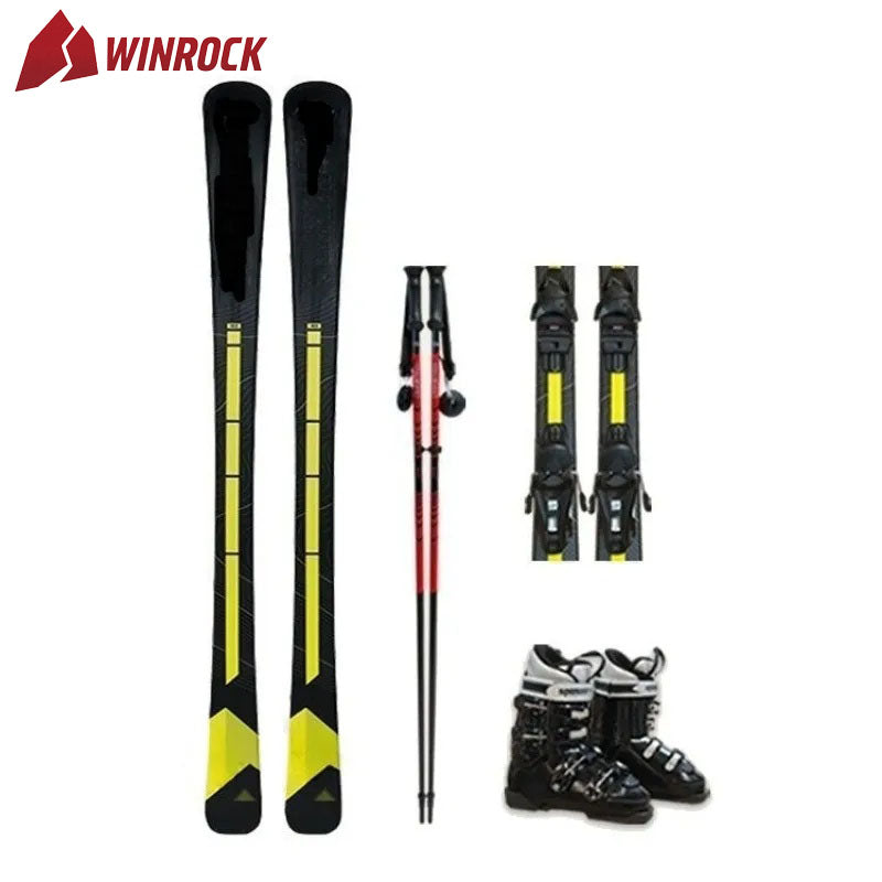 WINROCK Snowboard, Adult Male Retainer Ski Shoes Cane Double Board Set 163cm