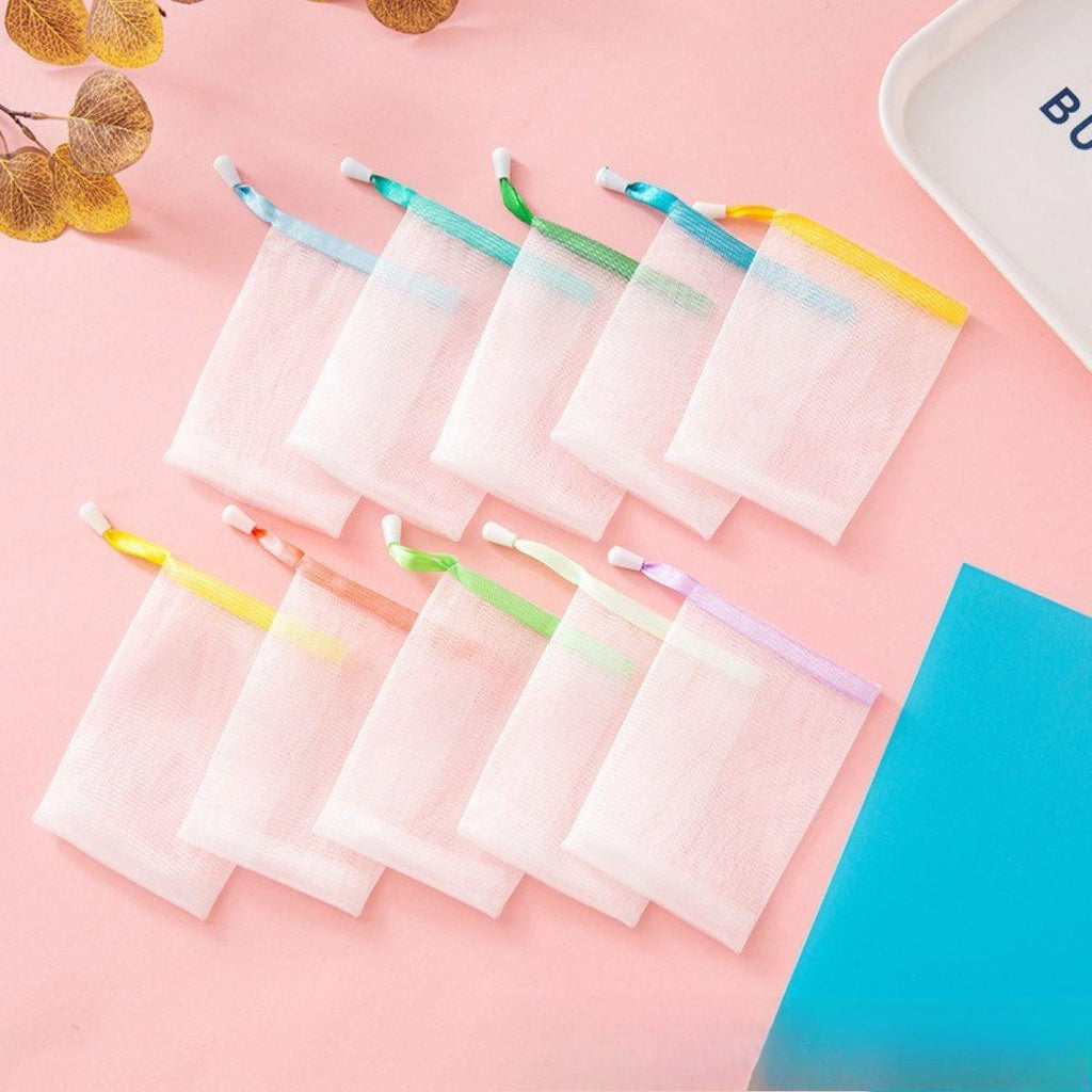 10 Pcs Foaming Net, Soap Facial Cleanser, Foaming Net,, Cleansing Net, Handmade Soap, Foamer, Face Washing and Foaming Net