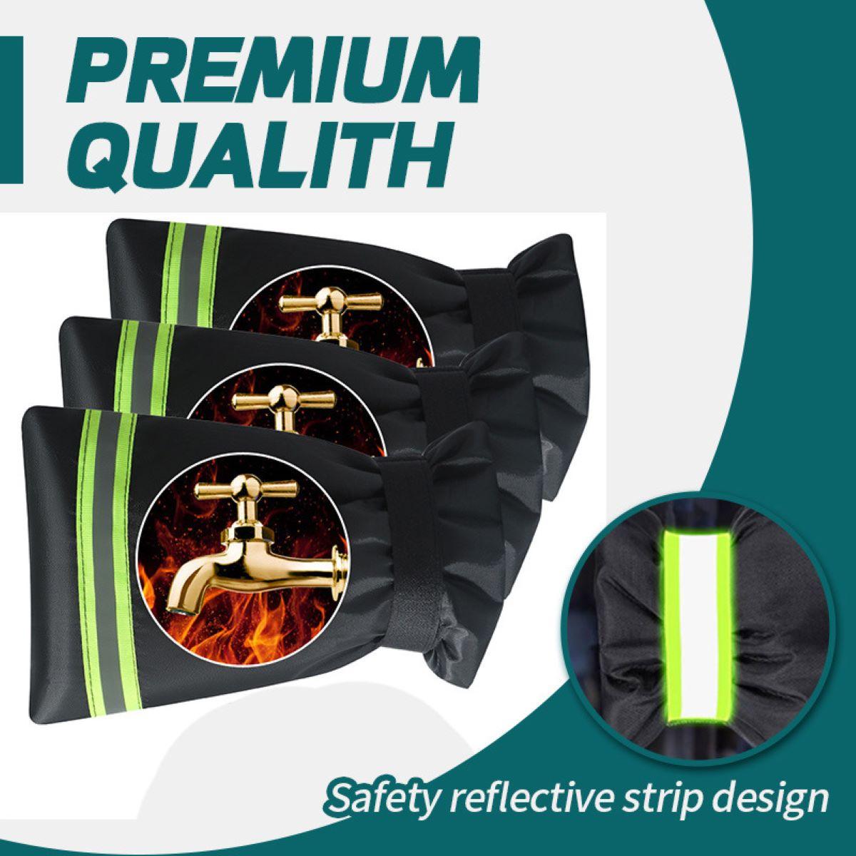 4 Pack Outdoor Faucet Covers for Winter Freeze Protection,5.5 x 8.2 Inch Reusable Waterproof Hose Bib Cover,Thickened Anti-Freeze Faucet Socks for Outdoor Garden,Black