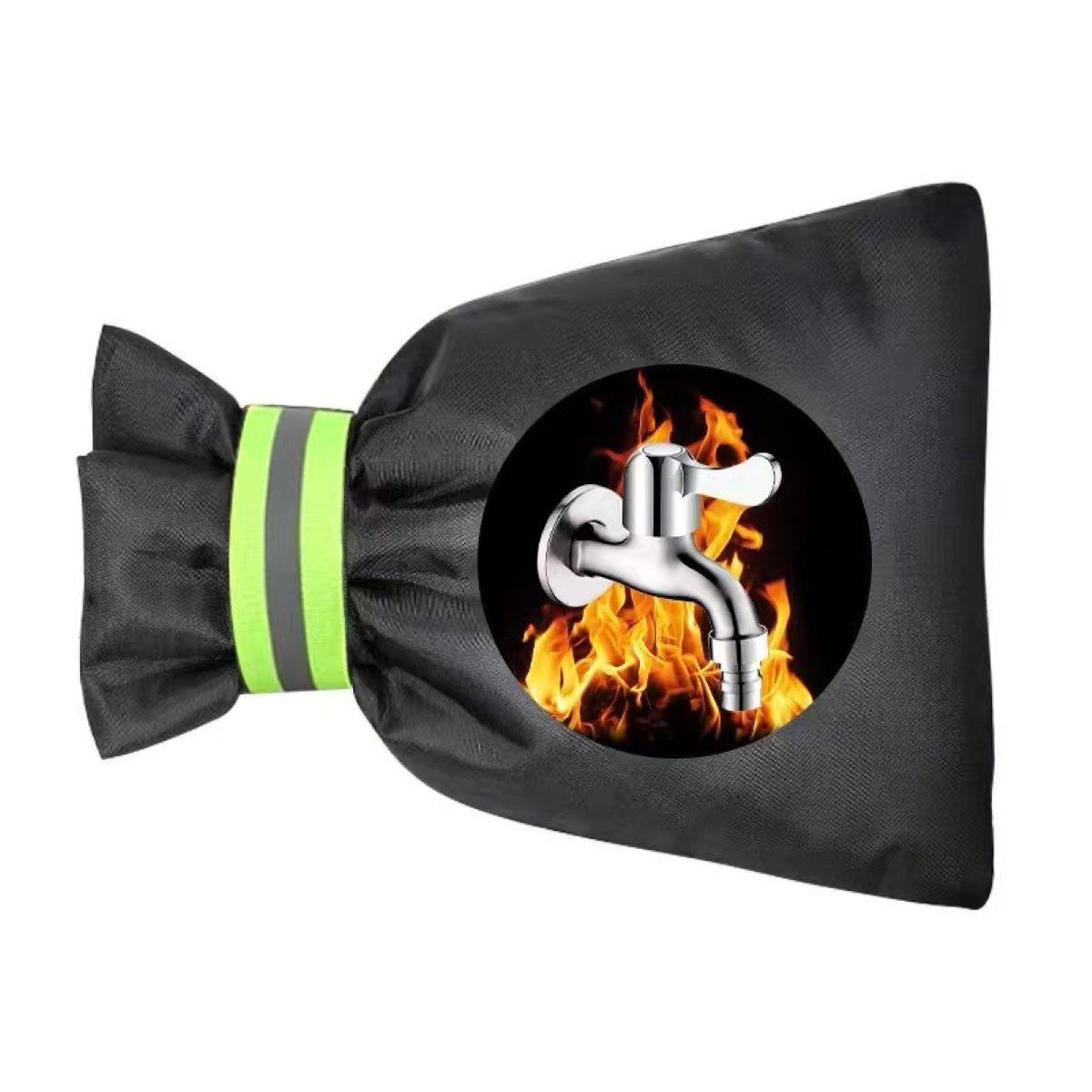 4 Pack Outdoor Faucet Covers for Winter Freeze Protection,5.5 x 8.2 Inch Reusable Waterproof Hose Bib Cover,Thickened Anti-Freeze Faucet Socks for Outdoor Garden,Black