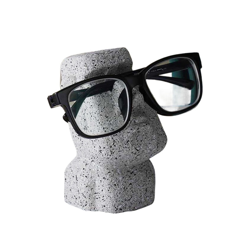 Creative funny glasses holder, glasses holder, abstract niche office ornament, optical store shelf, desktop decoration.