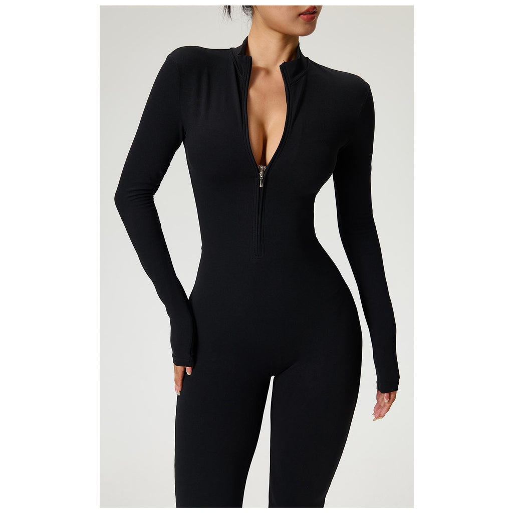 Cloud Sense Long Sleeve Yoga Onesie High-intensity Fitness Exercise One-piece Tight Fit