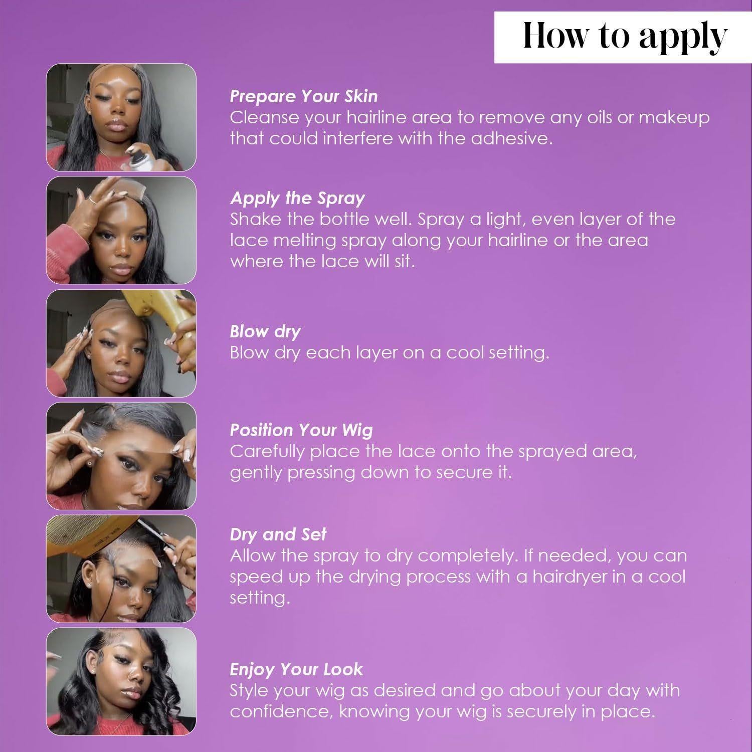 New Wig Bonding Spray, Wig Lace Setting Invisible Spray