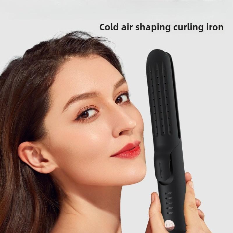 Hot Sale 2-in-1 Cold Air Hair Straightener Extended Heating Aluminum Plate Hair Straightener Splint Hair Curler