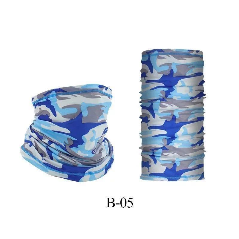 UV Protection Face Mask Neck Gaiter Multifunctional Breathable Ice Silk Bandana Scarf for Fishing Hiking Cycling Outdoor Sports Head and Neck Cover Tube
