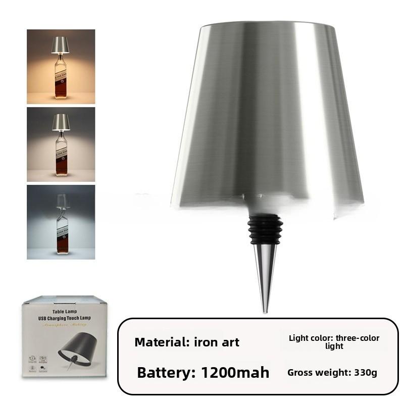 Bar Ambient Light Wine Cork Light LED Bar Restaurant Ambient Desk Light Outdoor Camping Table Decoration Rechargeable Wine Head Night Light