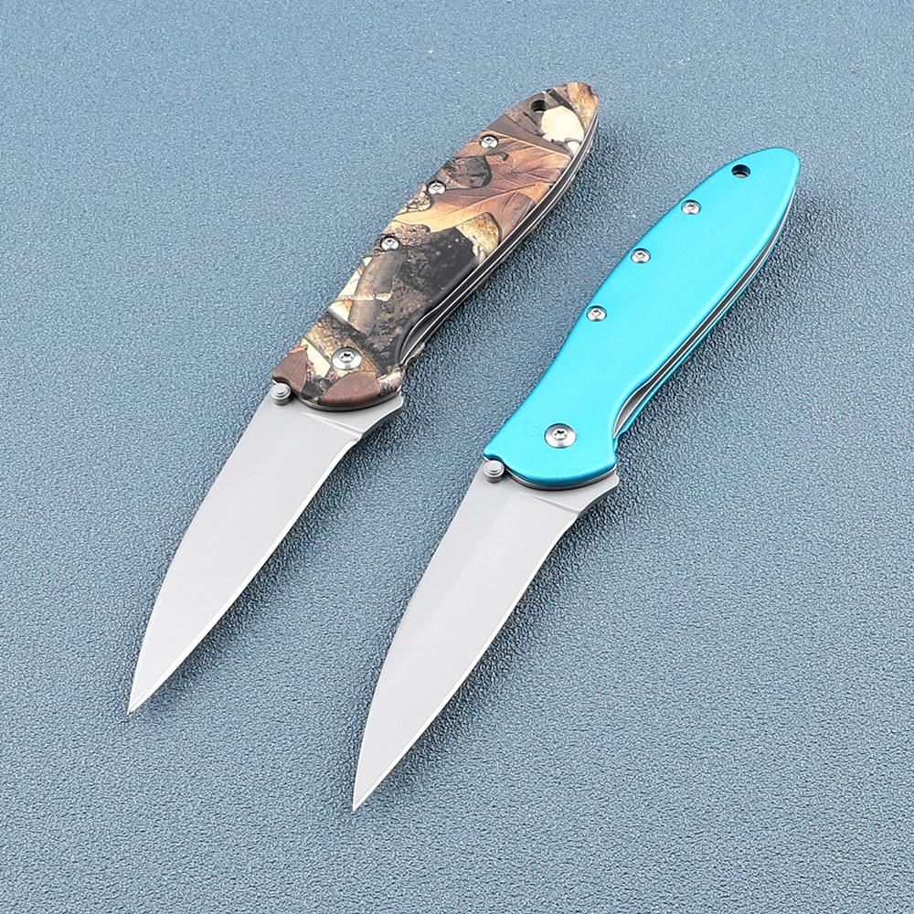 Folding knife aluminum handle hot-selling outdoor portable multi-function survival fishing fruit tool knife