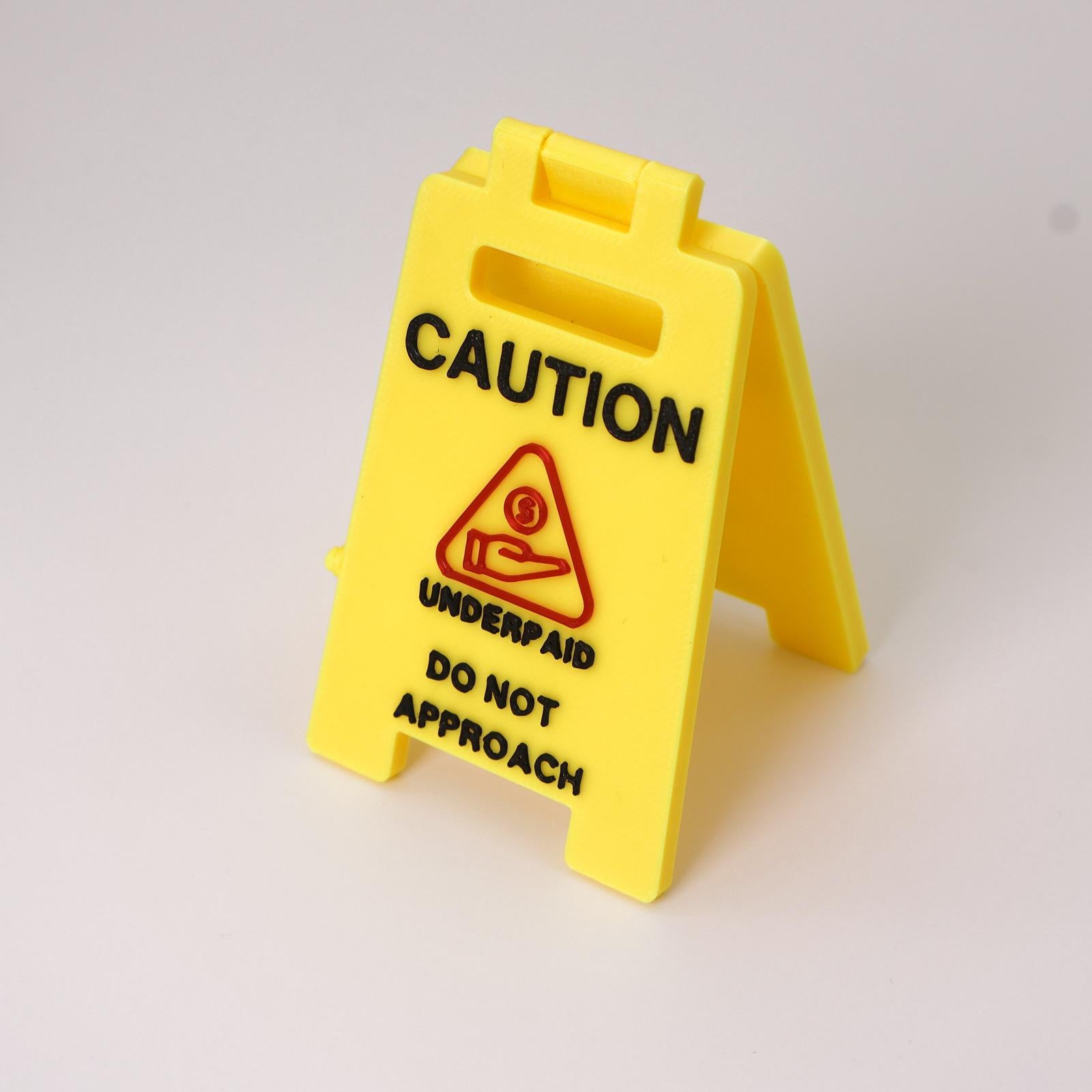 New Caution Overstimulated Desk Signs Second Generation Office Signs
