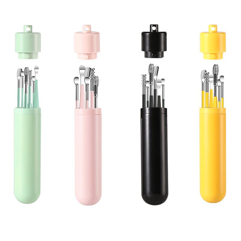 6-Piece Set of Ear Scoops, Ear Picking Tools, Ear Picking, German Ear Poo Buckle Ear Spoons, Adult Ear Picking Artifact