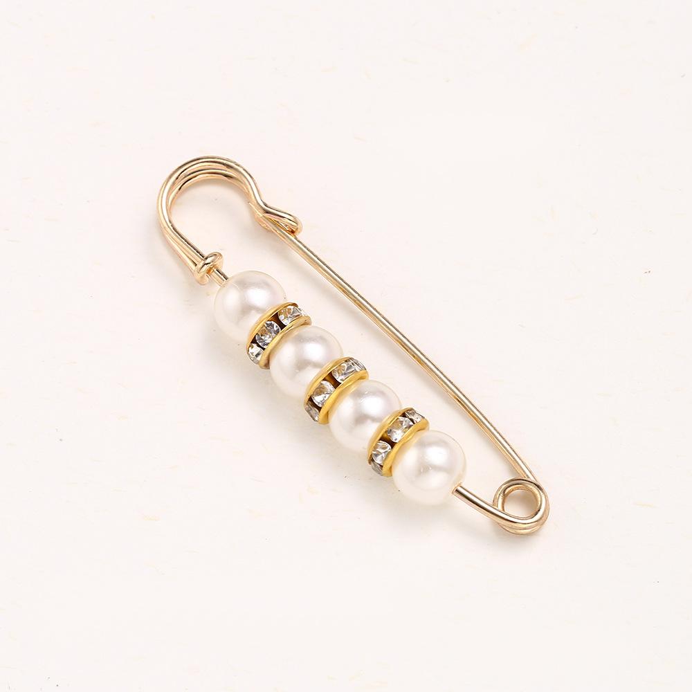 Anti-light Artifact Pearl Waist Pin Fixed Clothes Skirt Waist Circumference Smaller Multi-functional Brooch Waist Buckle
