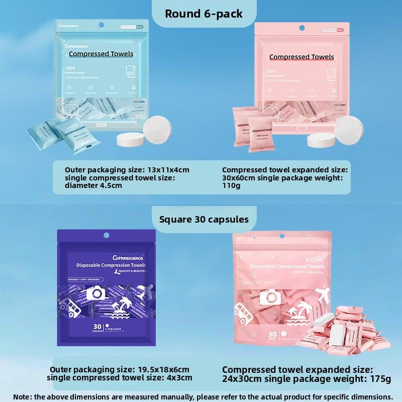 Disposable Compressed Towels 30/6 Candy Packaging Face Towels