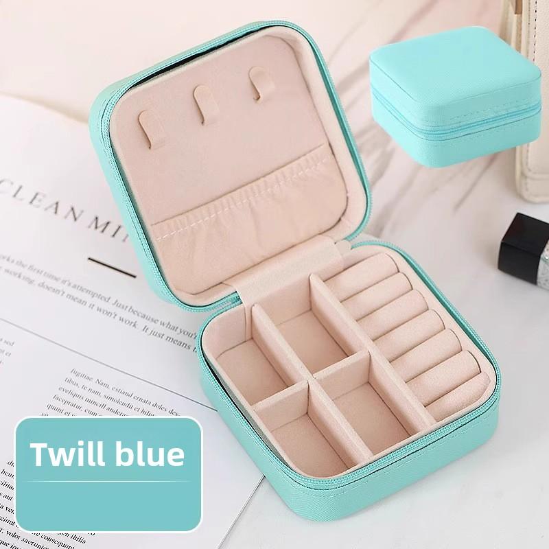Mini Jewelry Box Storage Box Bag Small Pu Necklace Earrings Stud Earrings Jewelry Box Portable Jewelry Box