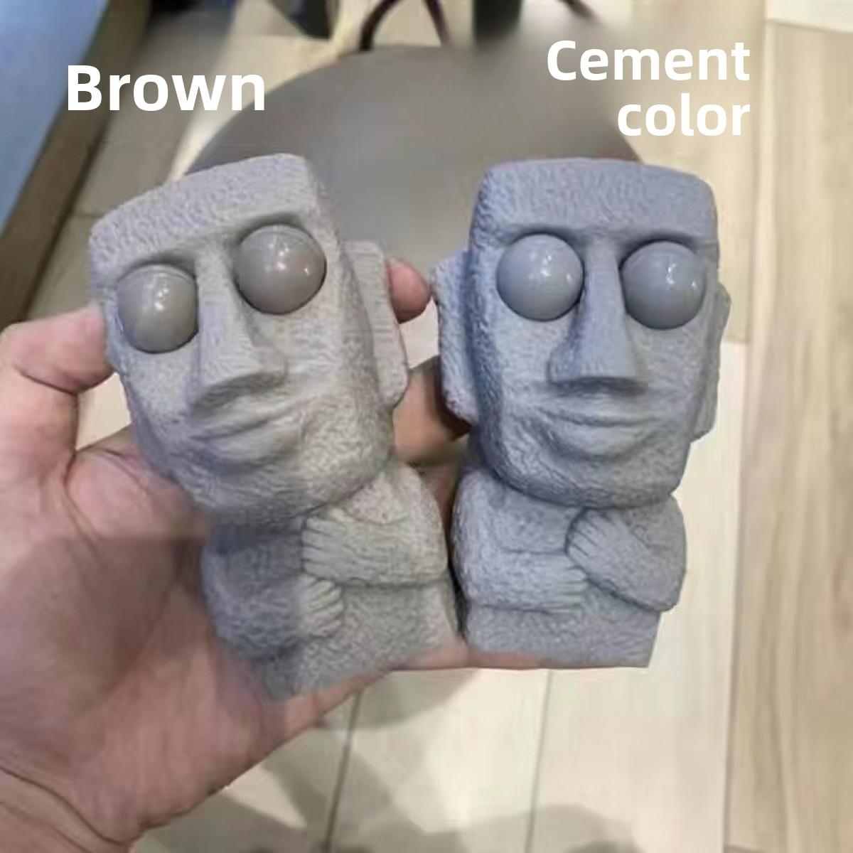 2025 Squeeze Eye Popping Out Stress Relief The Rock Man Toy,Funny Eyeball Burst Toys for Adults Stress Relief Ornaments Figure Toy,Office and Party Favors Gifts