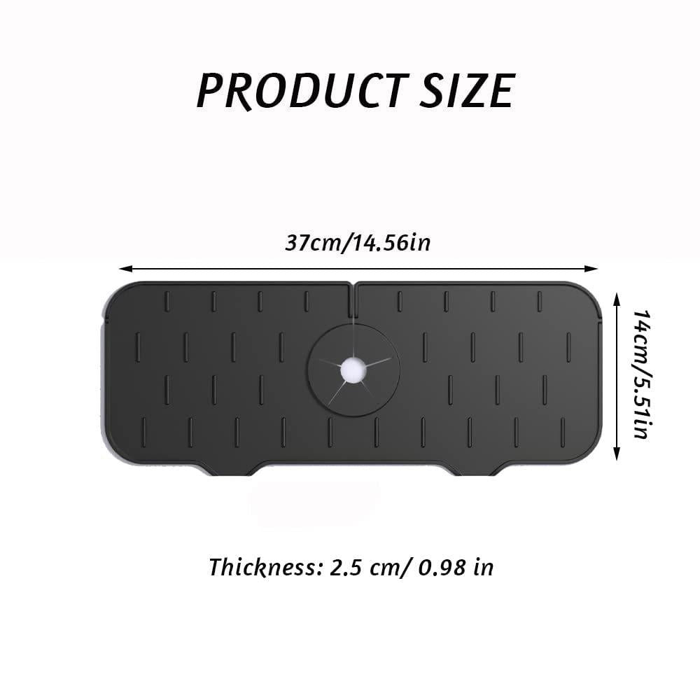 New Silicone Kitchen Faucet Splash-proof Handle Drip Collection Tray Drain Pad Sponge Drying Pad