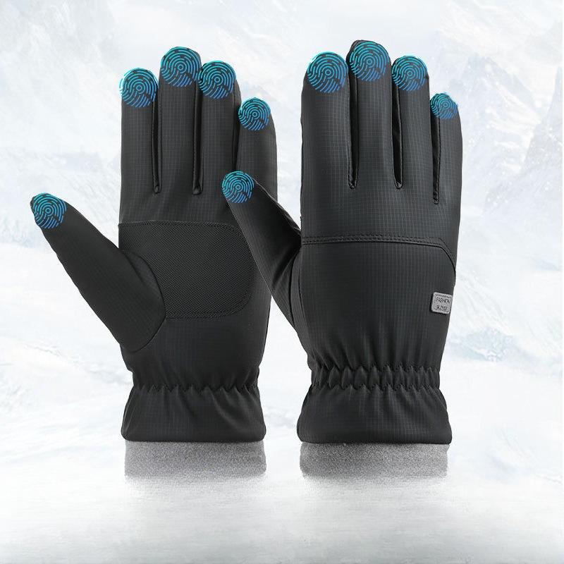 Autumn and Winter Men's Warm Gloves, Skin Feeling Windproof, Cold-proof and Non-slip, Touch Screen Riding Men's and Women's Winter Gloves